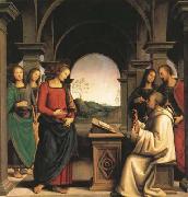 PERUGINO, Pietro The Vision of St Bernard (mk08) Sweden oil painting artist